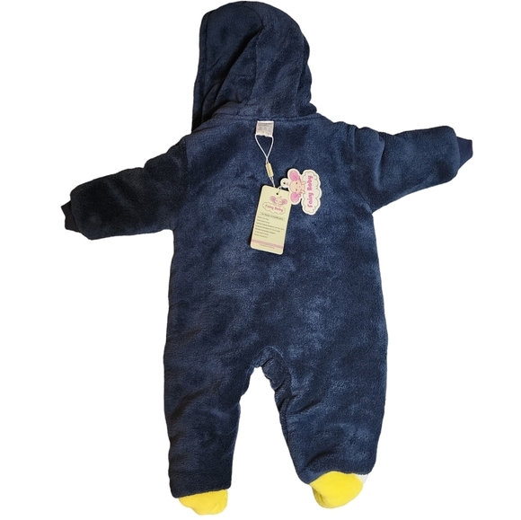 NWT Fairy Baby Penguin soft cozy snap button one peice. Fleece plush. - Picture 2 of 8